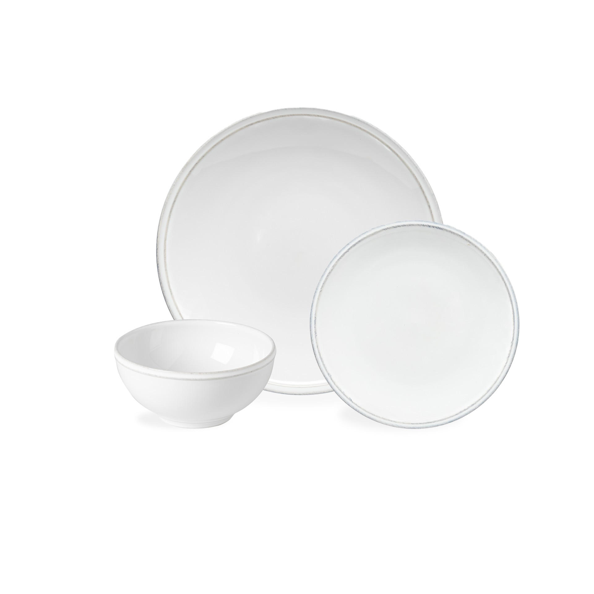KOMBISERVICE Weiß Hochglanz FRISO 12-teilig 4 Personen  - Weiß Hochglanz, Basics, Keramik - Costa Nova