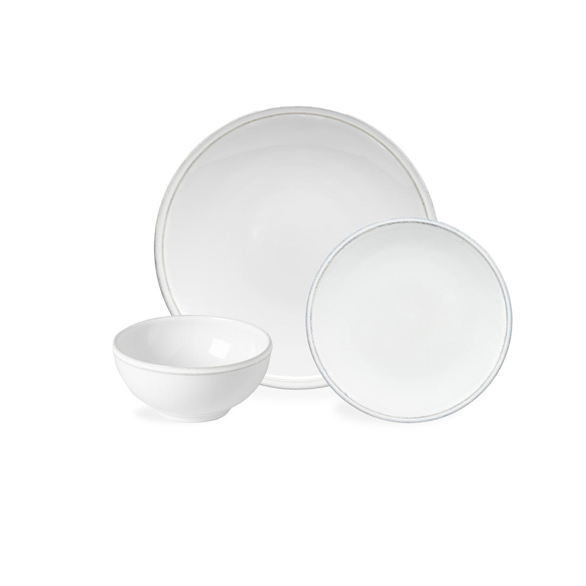KOMBISERVICE Weiß Hochglanz FRISO 12-teilig 4 Personen  - Weiß Hochglanz, Basics, Keramik - Costa Nova