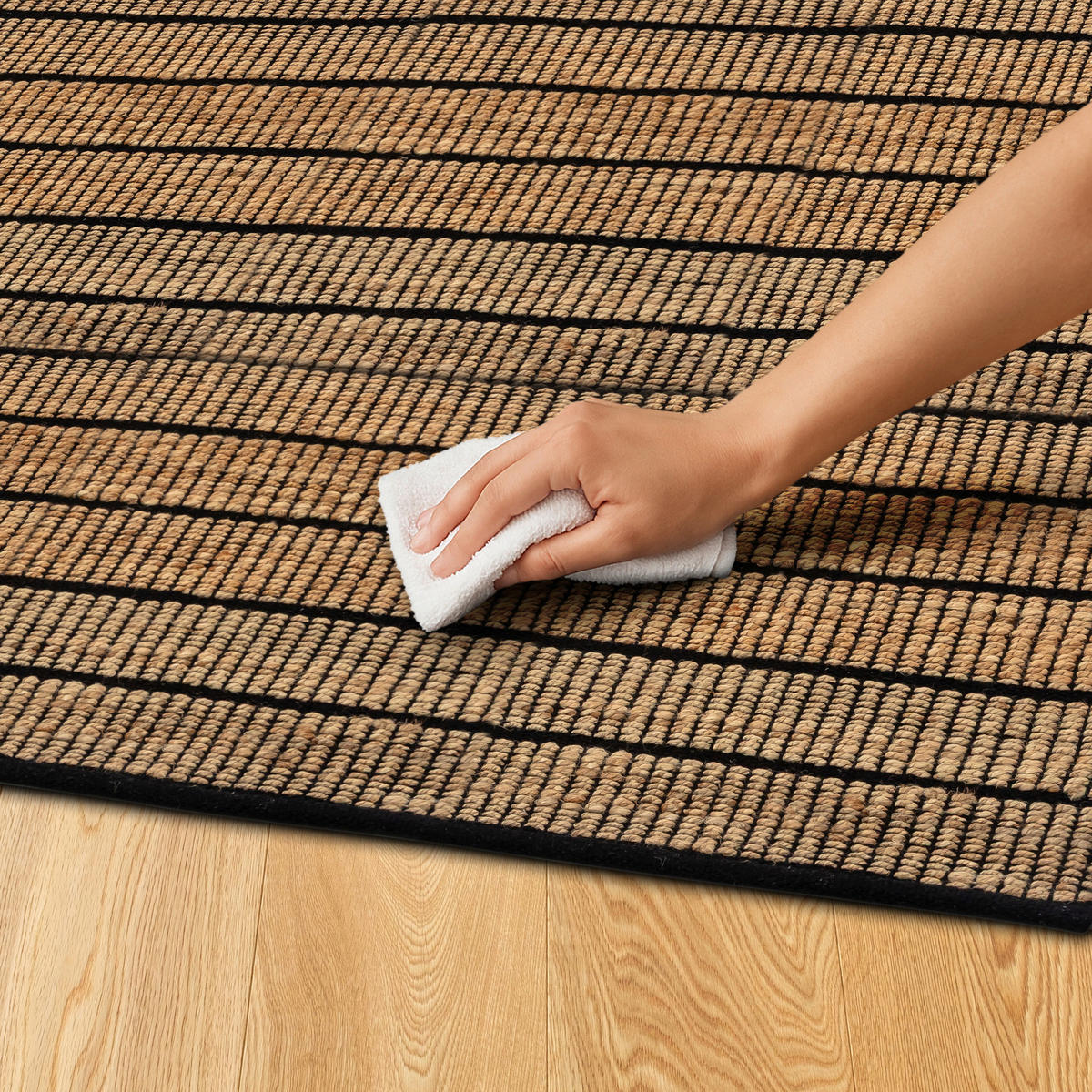 HANDWEBTEPPICH 60/110 cm Nalaya Schwarz rechteckig  - Schwarz, Basics, Textil (60/110cm) - Schöner Wohnen