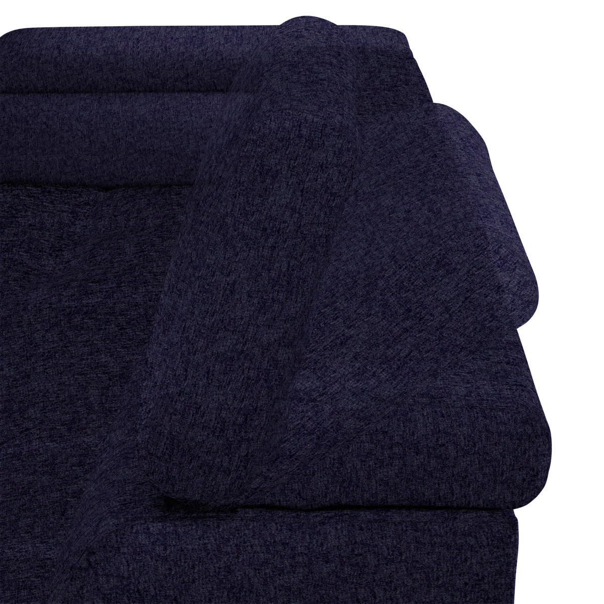 ECKSOFA in Samt, Webstoff Schwarz  177/270 cm  - Schwarz, Design, Textil/Metall (177/270cm) - Welnova