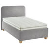 POLSTERBETT 120/200 cm  in Hellgrau  - Weiss/Hellgrau, Konventionell, Holz/Textil (120/200cm) - Beldomo - Sleep