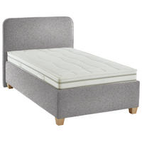 POLSTERBETT 120/200 cm  in Hellgrau  - Weiss/Hellgrau, Konventionell, Holz/Textil (120/200cm) - Beldomo - Sleep
