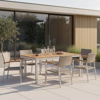 VRTNA GARNITURA Silano  aluminij  srebrne barve, barve akacije, bež  srebrne barve, barve akacije, bež    - srebrne barve/bež, Romantika, kovina/umetna masa - Gardenson