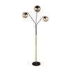 GOLVLAMPA 67/30/200 cm    - bärnstensfärgad/svart, Design, metall/glas (67/30/200cm) - Trio Leuchten