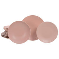 TAFELSERVICE 12-teilig 4 Personen Rosa Soft Touch Peach  - Rosa, Basics, Keramik - Creatable