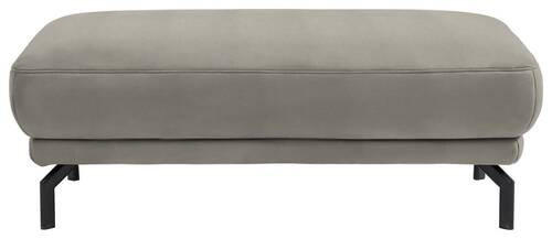 HOCKER in Textil Silberfarben  - Silberfarben/Schwarz, Design, Textil/Metall (127/46/72cm) - Dieter Knoll