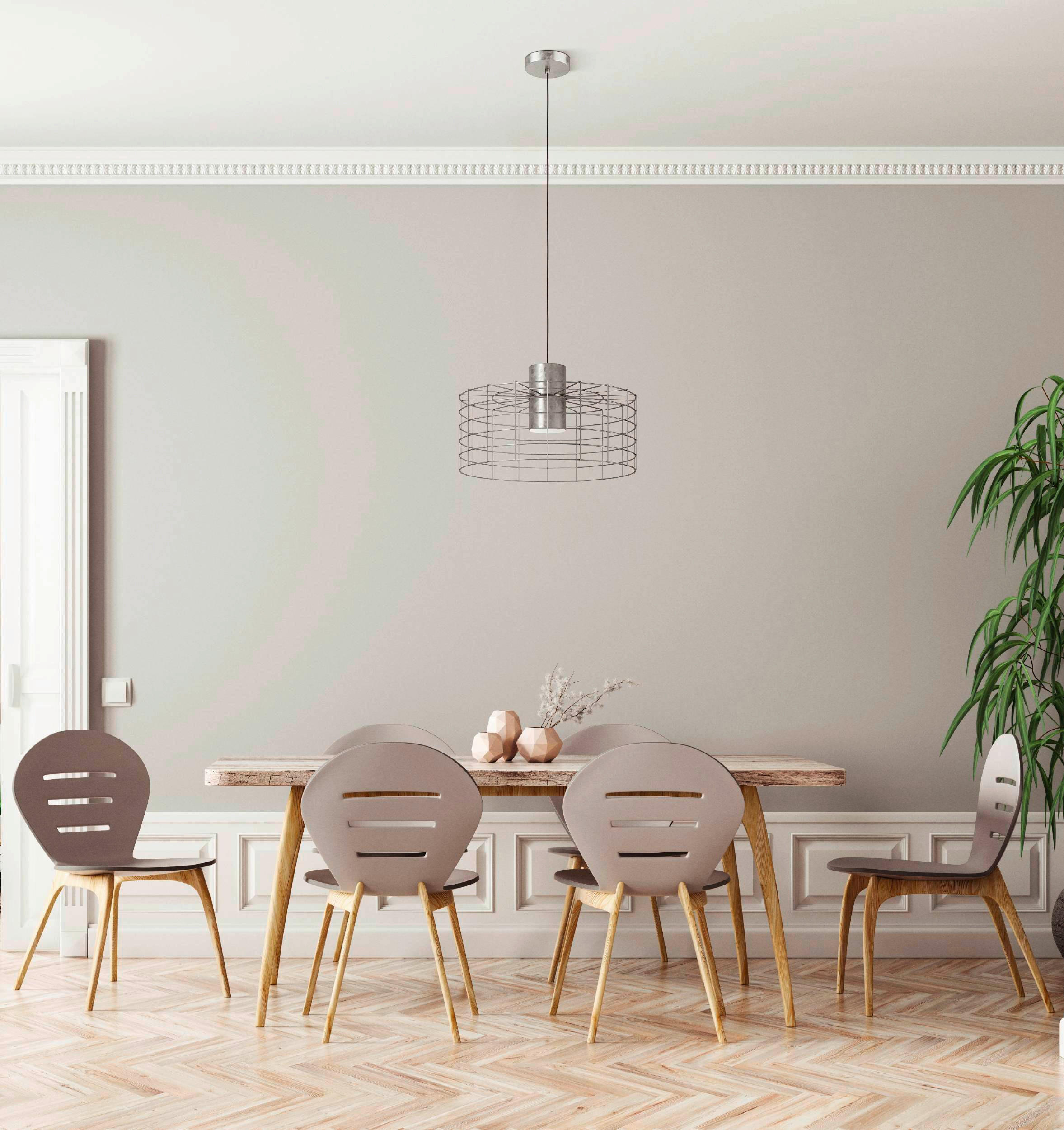 HÄNGELEUCHTE Milligan 48/110 cm   - Weiß, Basics, Metall (48/110cm) - Eglo