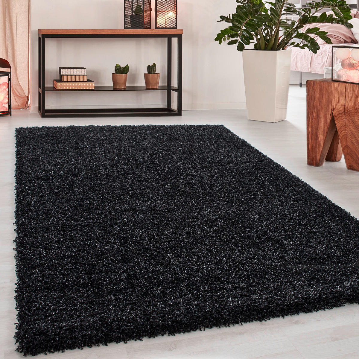 HOCHFLORTEPPICH 80/150 cm Dream 4000 Anthrazit  - Anthrazit, KONVENTIONELL, Textil (80/150cm)