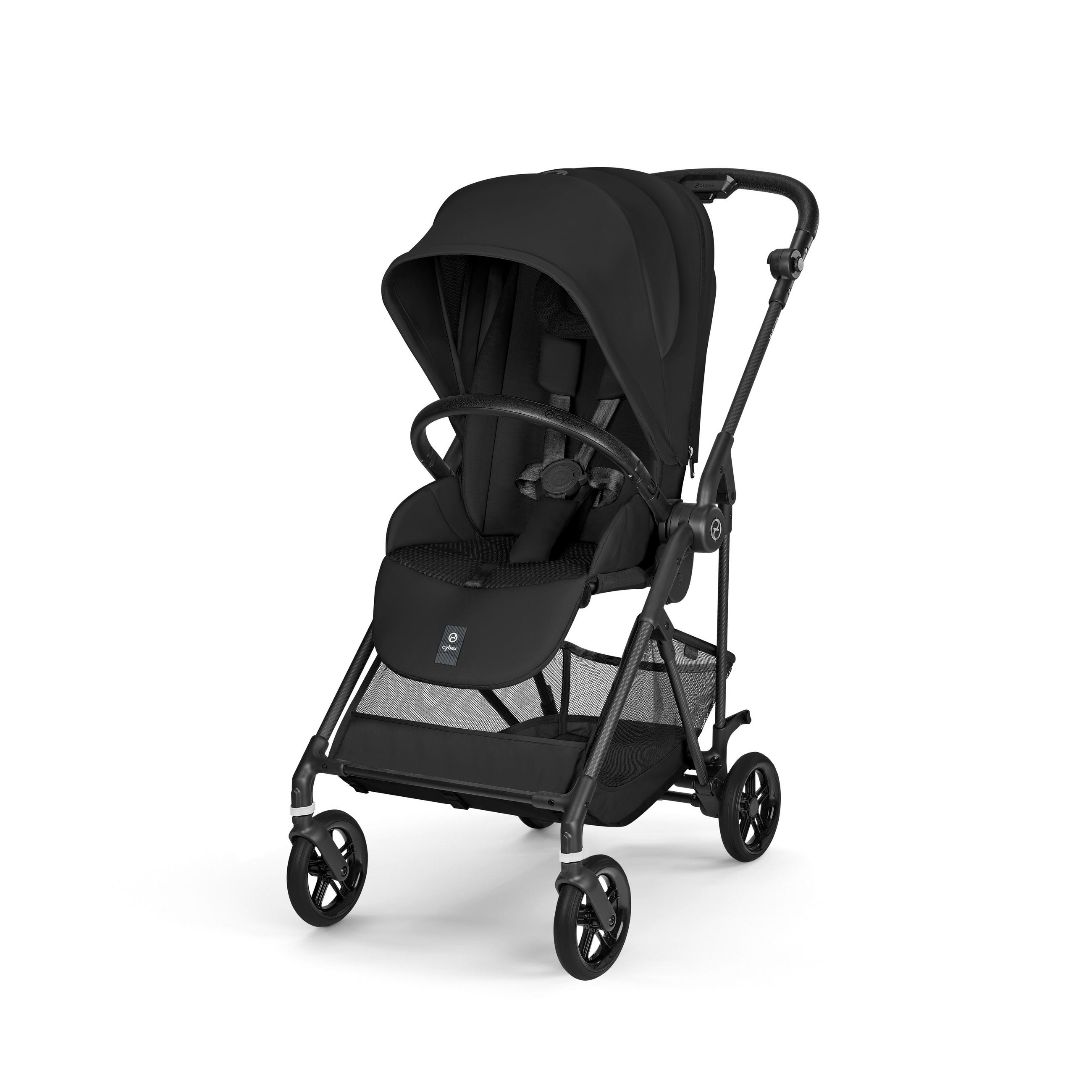 KINDERWAGEN  Melio Carbon  Magic Black  - Schwarz, Basics, Textil/Metall (82-91/49/96,5 - 107cm) - cybex GOLD
