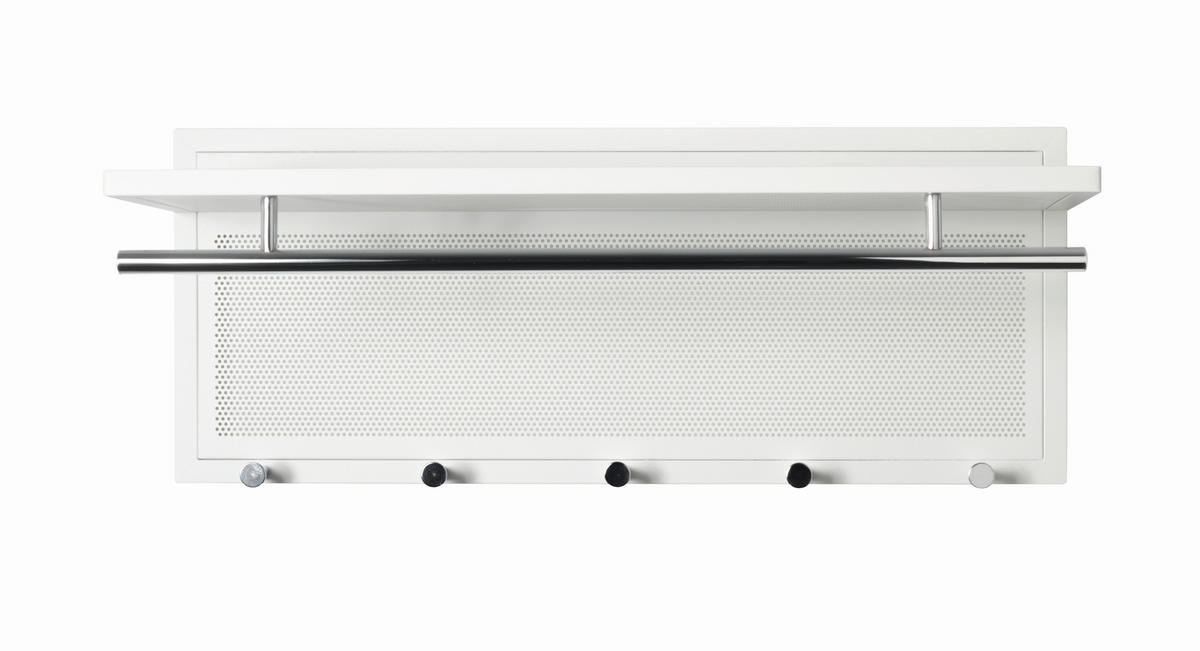 GARDEROBENPANEEL  in 75/30/26 cm  - Weiß, MODERN, Metall (75/30/26cm)