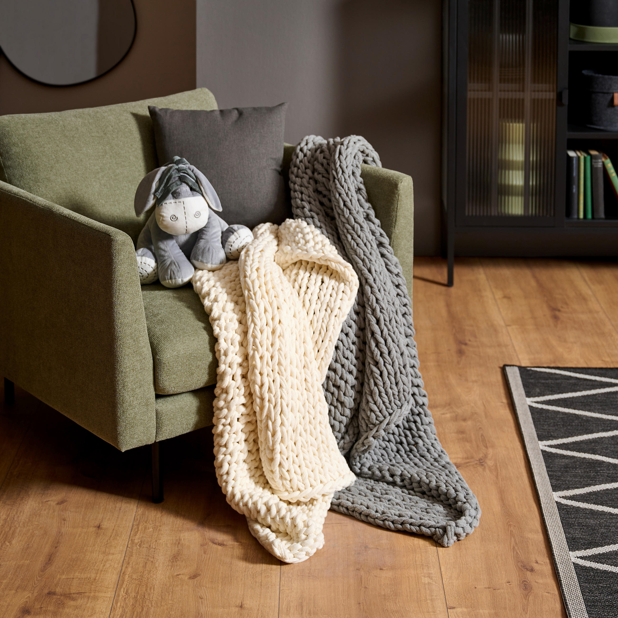 SCHMUSEDECKE  80/100 cm  - Grau, Trend, Textil (80/100cm) - Jimmylee