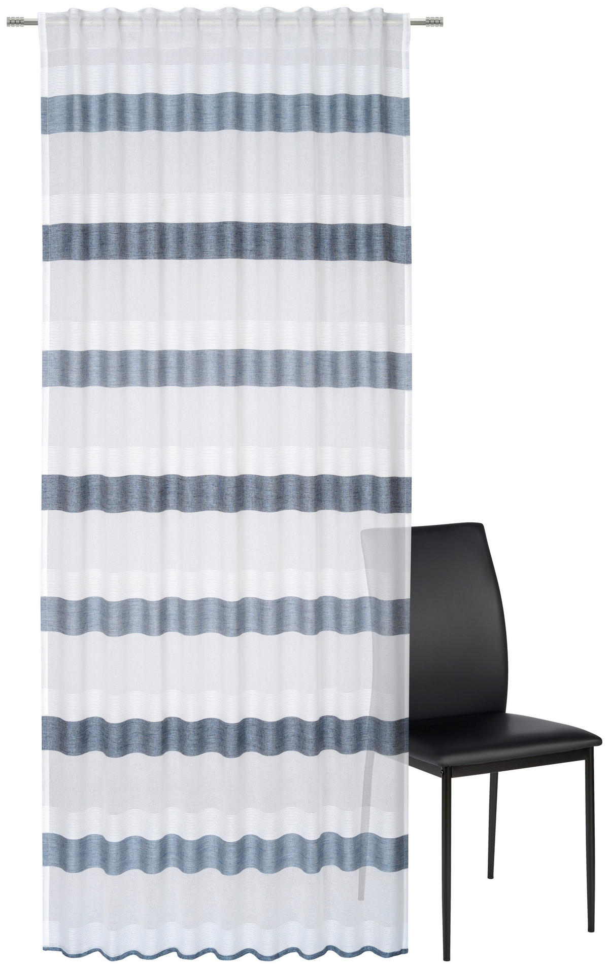 GOTOVA ZAVESA plava - plava, Konvencionalno, tekstil (135/245cm) - Esposa
