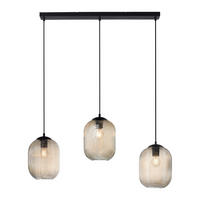 LED-HÄNGELEUCHTE Shitake 86/19/150 cm   - Schwarz, Design, Kunststoff/Metall (86/19/150cm)