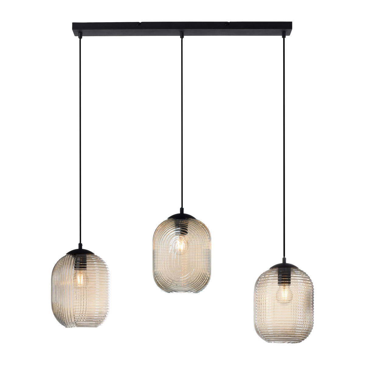 LED-HÄNGELEUCHTE Shitake 86/19/150 cm   - Schwarz, Design, Kunststoff/Metall (86/19/150cm)