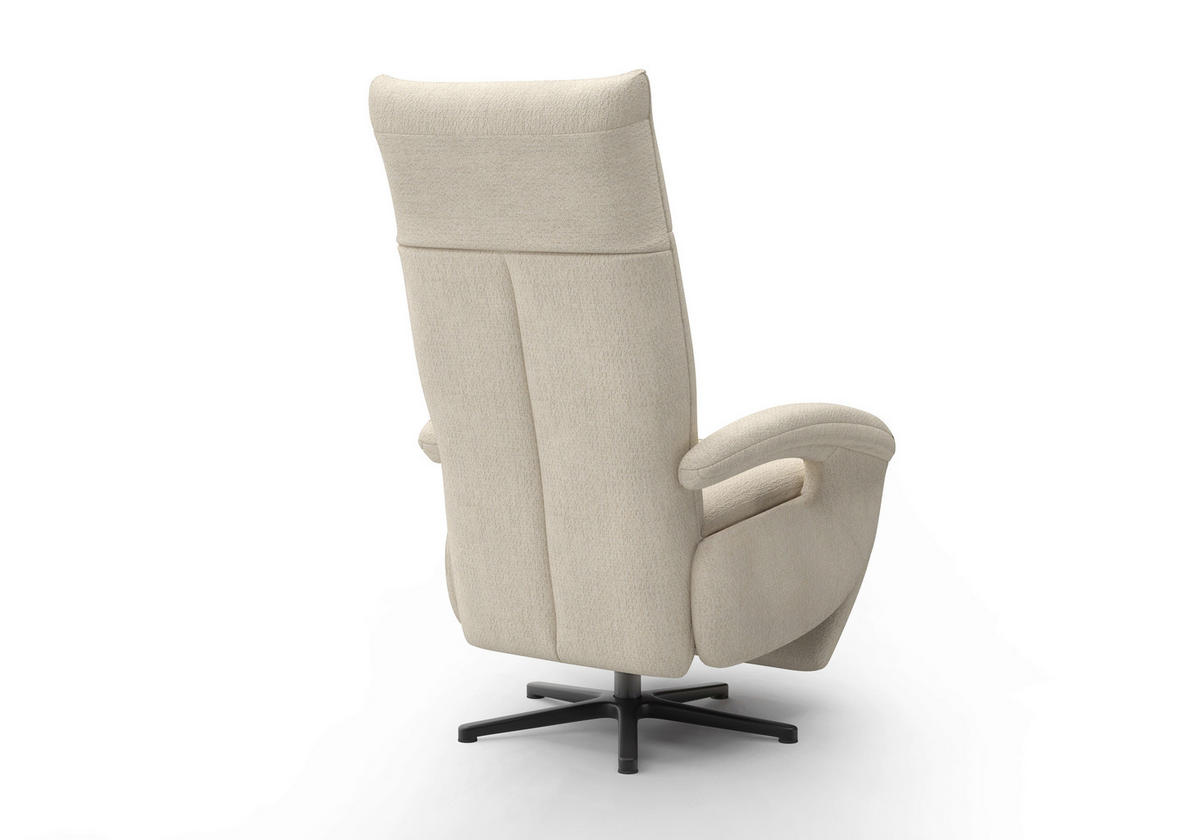 RELAXSESSEL in Textil Sandfarben  - Sandfarben/Schwarz, Modern, Textil/Metall (74/112/82cm) - Sit & More