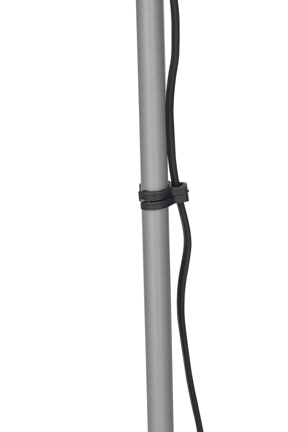 STEHLEUCHTE 42/21/180 cm    - Silberfarben/Weiß, Basics, Kunststoff/Metall (42/21/180cm) - Boxxx