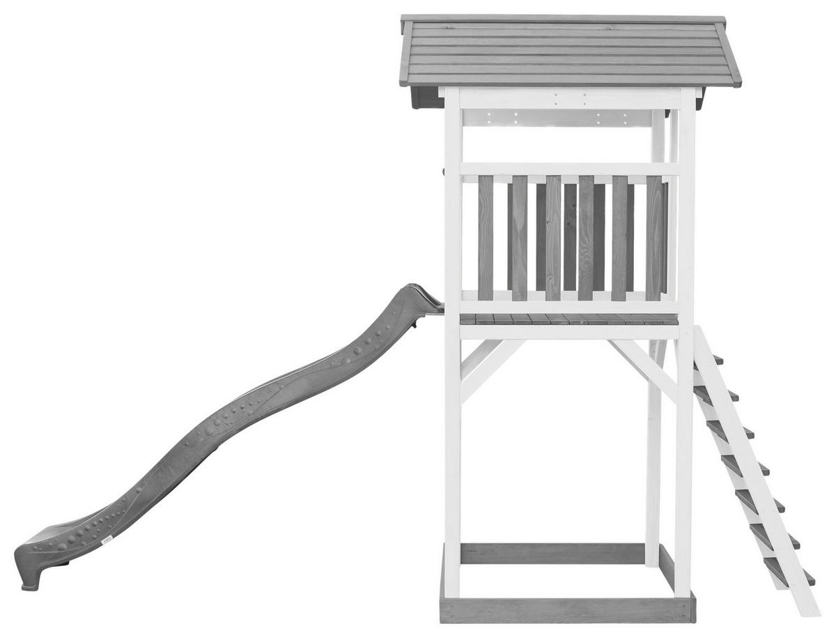 SPIELTURM 111,2/241,9/349 cm  - Weiß/Grau, KONVENTIONELL, Holz/Kunststoff (111,2/241,9/349cm) - Ambia Garden