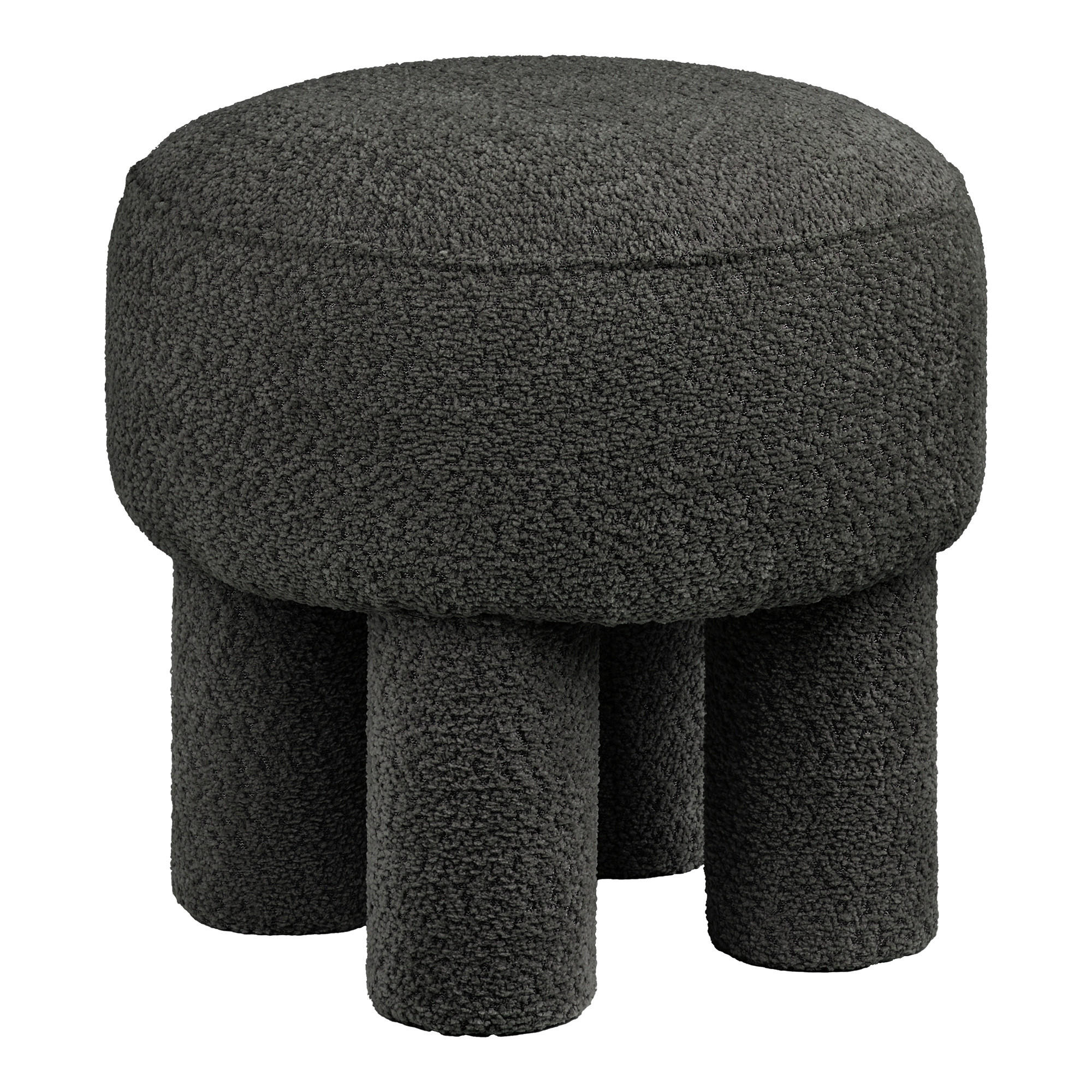 HOCKER in Textil Dunkelgrau  - Dunkelgrau, Basics, Holzwerkstoff/Textil (43/43/43cm)