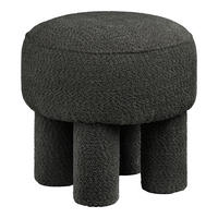 HOCKER in Textil Dunkelgrau  - Dunkelgrau, Basics, Holzwerkstoff/Textil (43/43/43cm)
