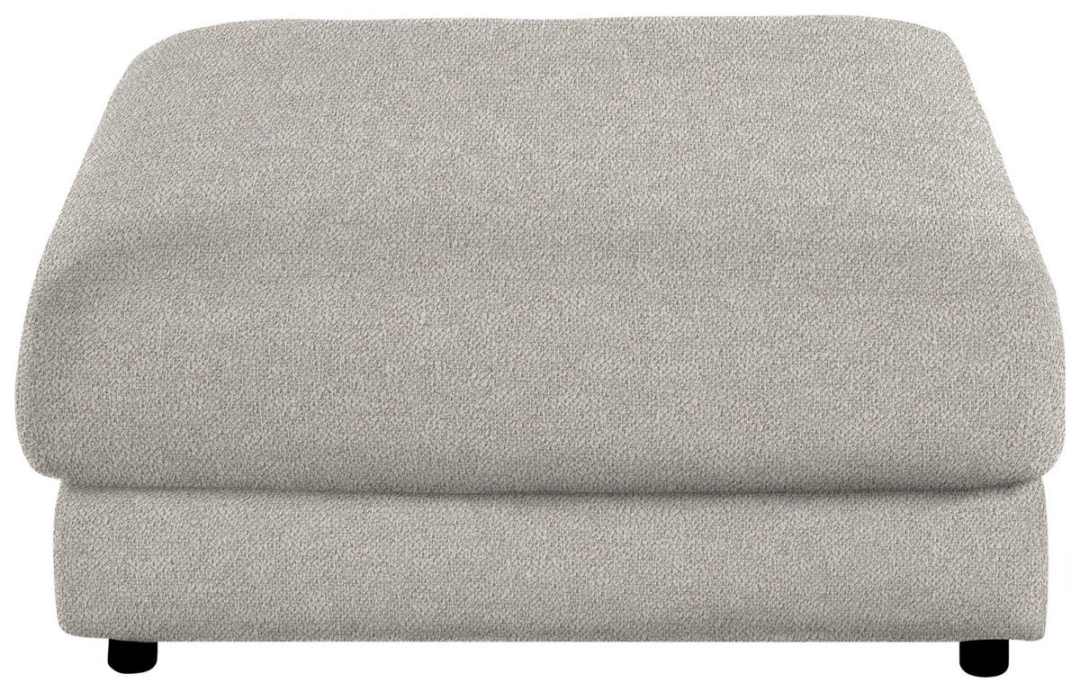 HOCKER in Textil Hellgrau  - Hellgrau/Schwarz, Design, Kunststoff/Textil (100/86/100cm) - Lomoco