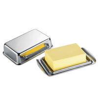 BUTTERDOSE Metall  - Edelstahlfarben, Basics, Metall (16,1/10,4/4,2cm) - KÜCHENPROFI
