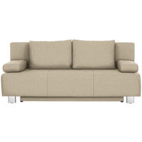 SCHLAFSOFA Webstoff Beige  - Chromfarben/Beige, Design, Textil/Metall (197/88/89cm) - Xora