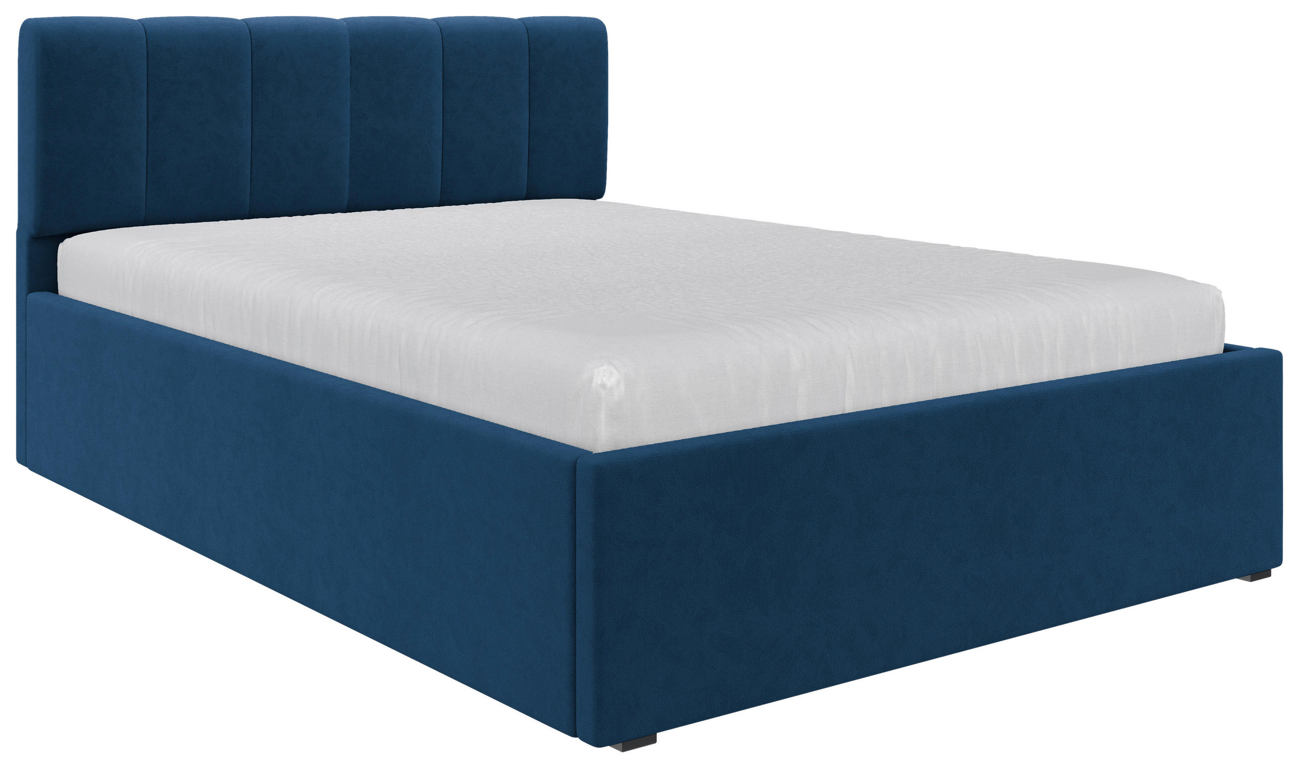 POLSTERBETT Lattenrost, Bettkasten Royalblau 140/200 cm  - Royalblau/Schwarz, Design, Holz/Kunststoff (140/200cm) - Stylife