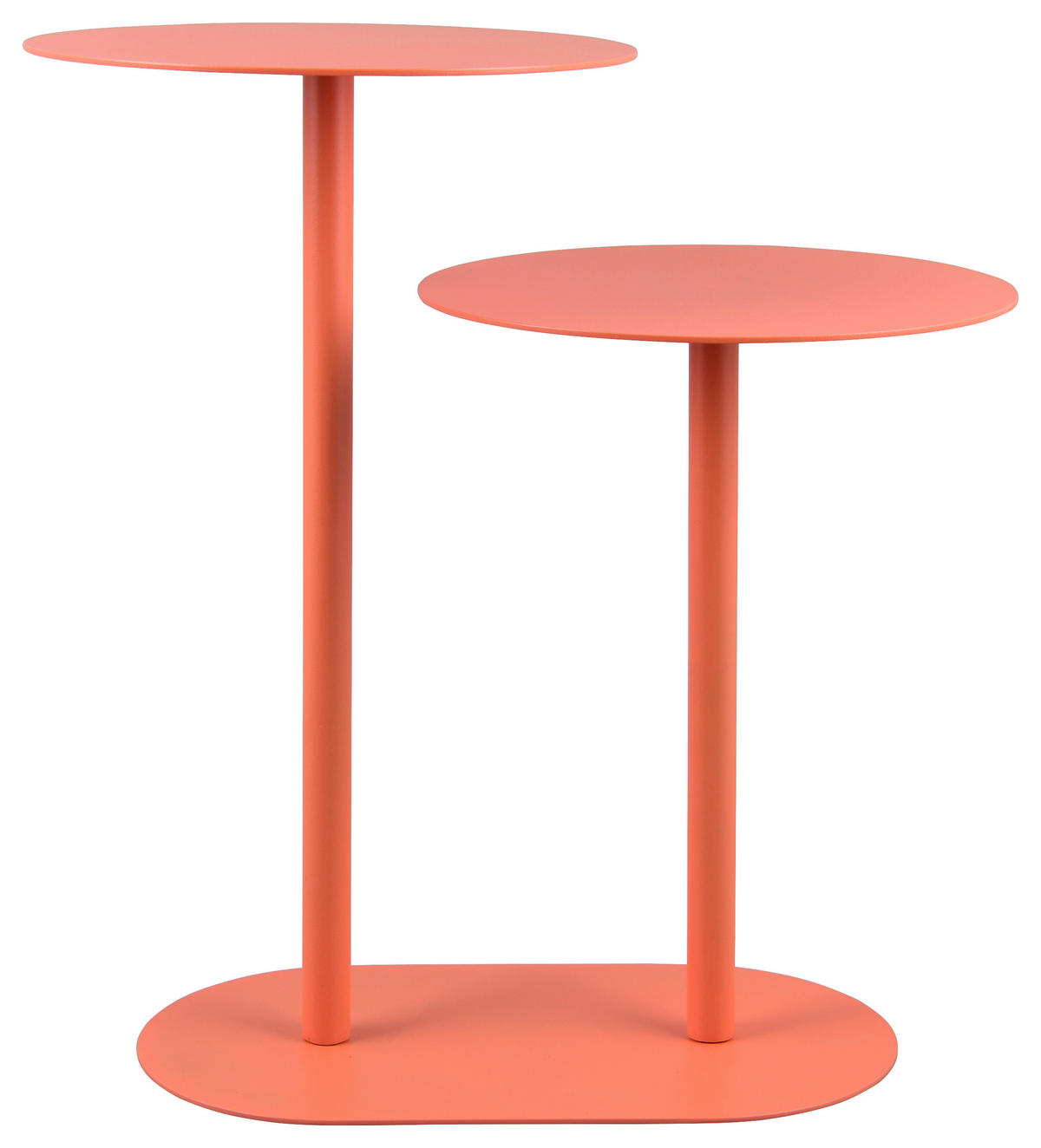 BEISTELLTISCH 50/30/53 cm Aprikose rund  - Aprikose, Design, Metall (50/30/53cm)