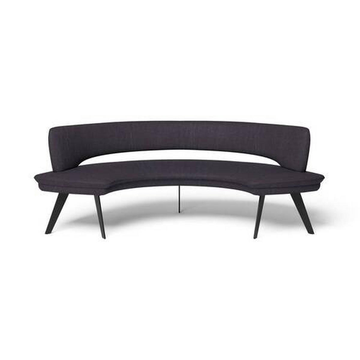 SITZBANK 238/84/154 cm Echtleder Pflaume Metall  - Pflaume/Schwarz, Design, Leder/Metall (238/84/154cm) - Joop!