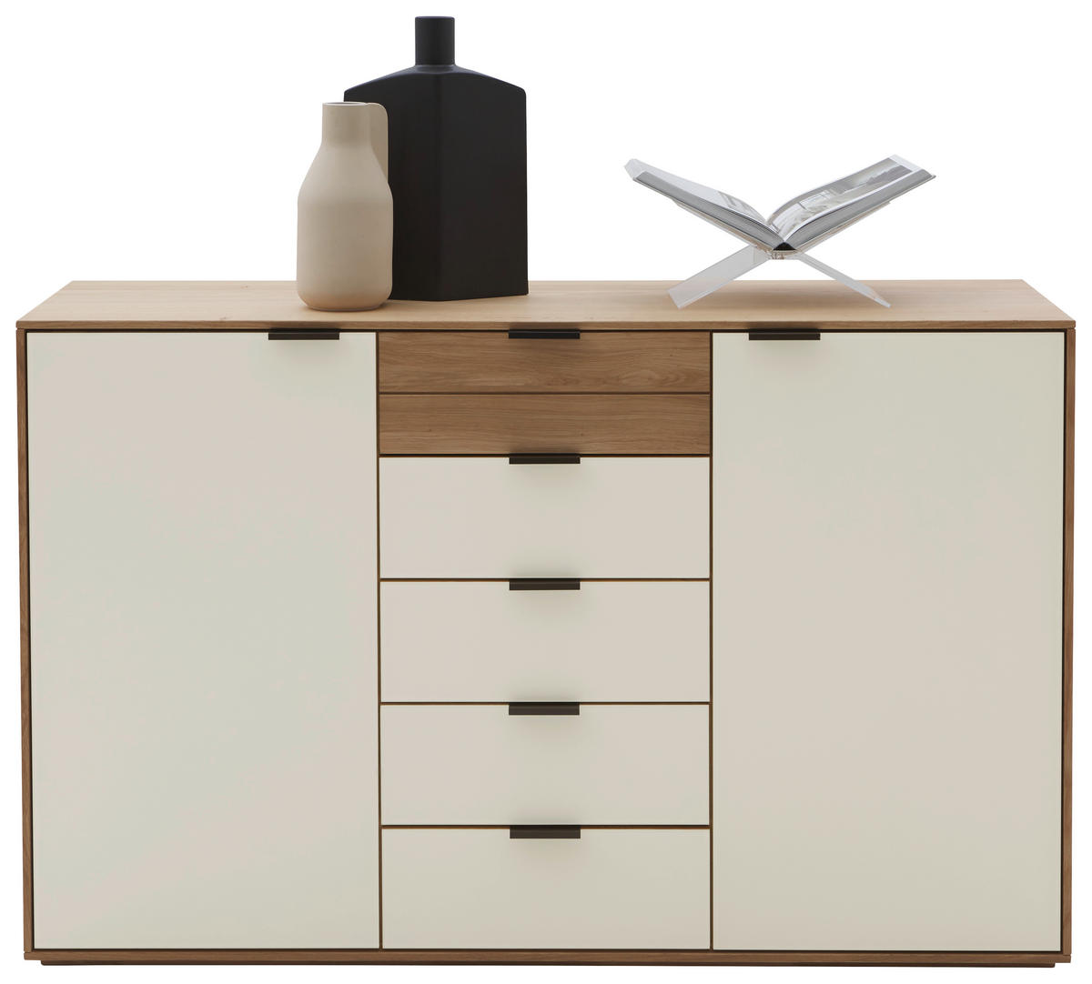 SIDEBOARD  in 150/94/44 cm  - Kaschmir/Eichefarben, Natur, Glas/Holz (150/94/44cm) - Valnatura
