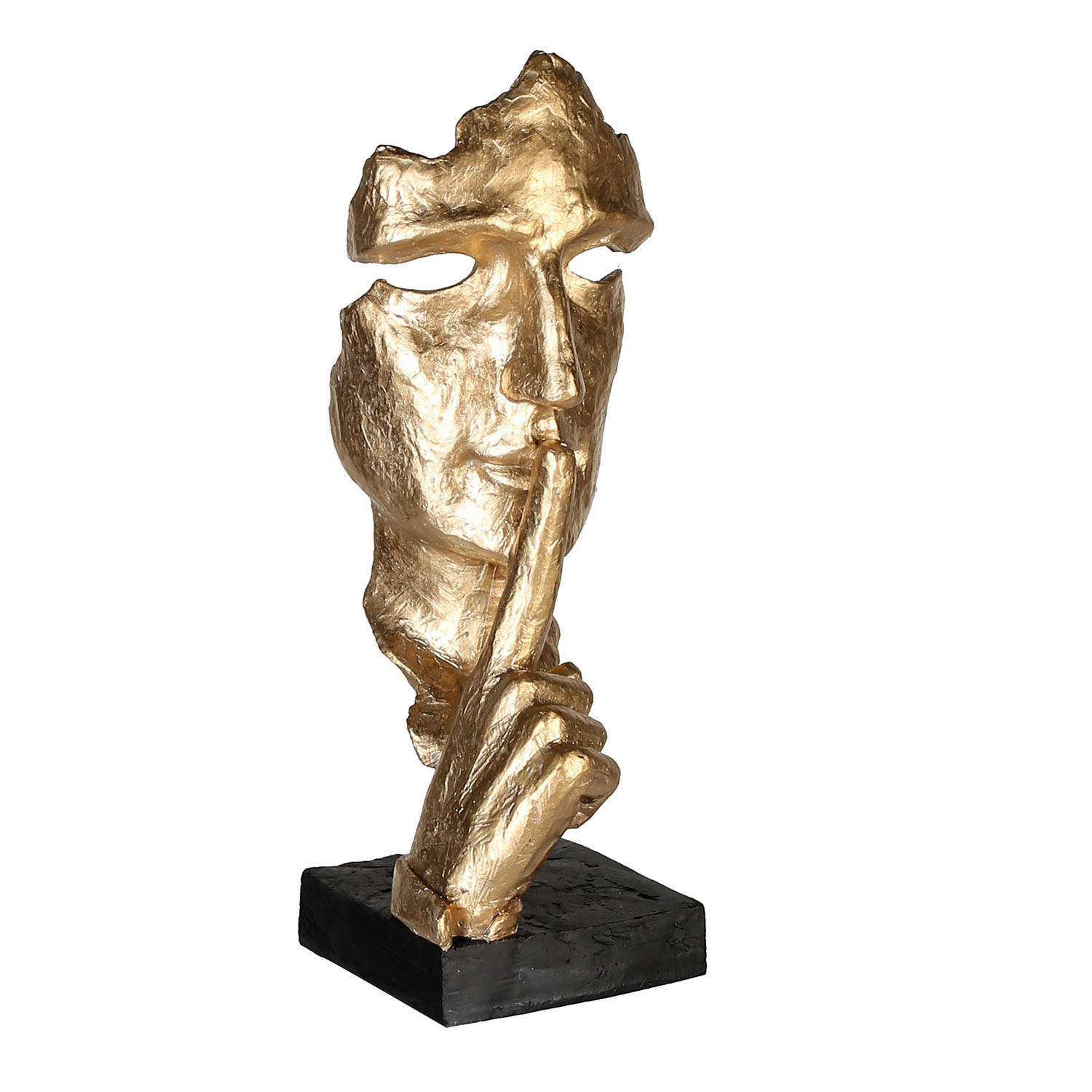 XXXLutz Skulptur Silence Gold 13x39x13 cm