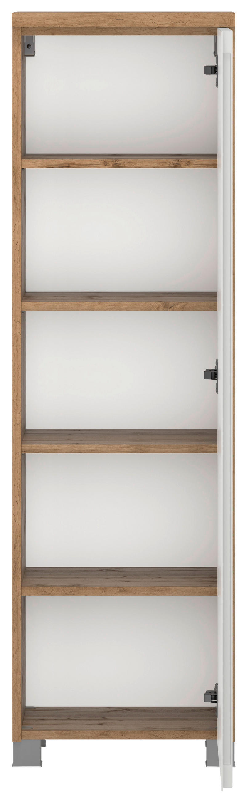 MIDISCHRANK 40/130/35 cm  - Weiss/Eiche Wotan, Modern, Holzwerkstoff/Kunststoff (40/130/35cm) - Held