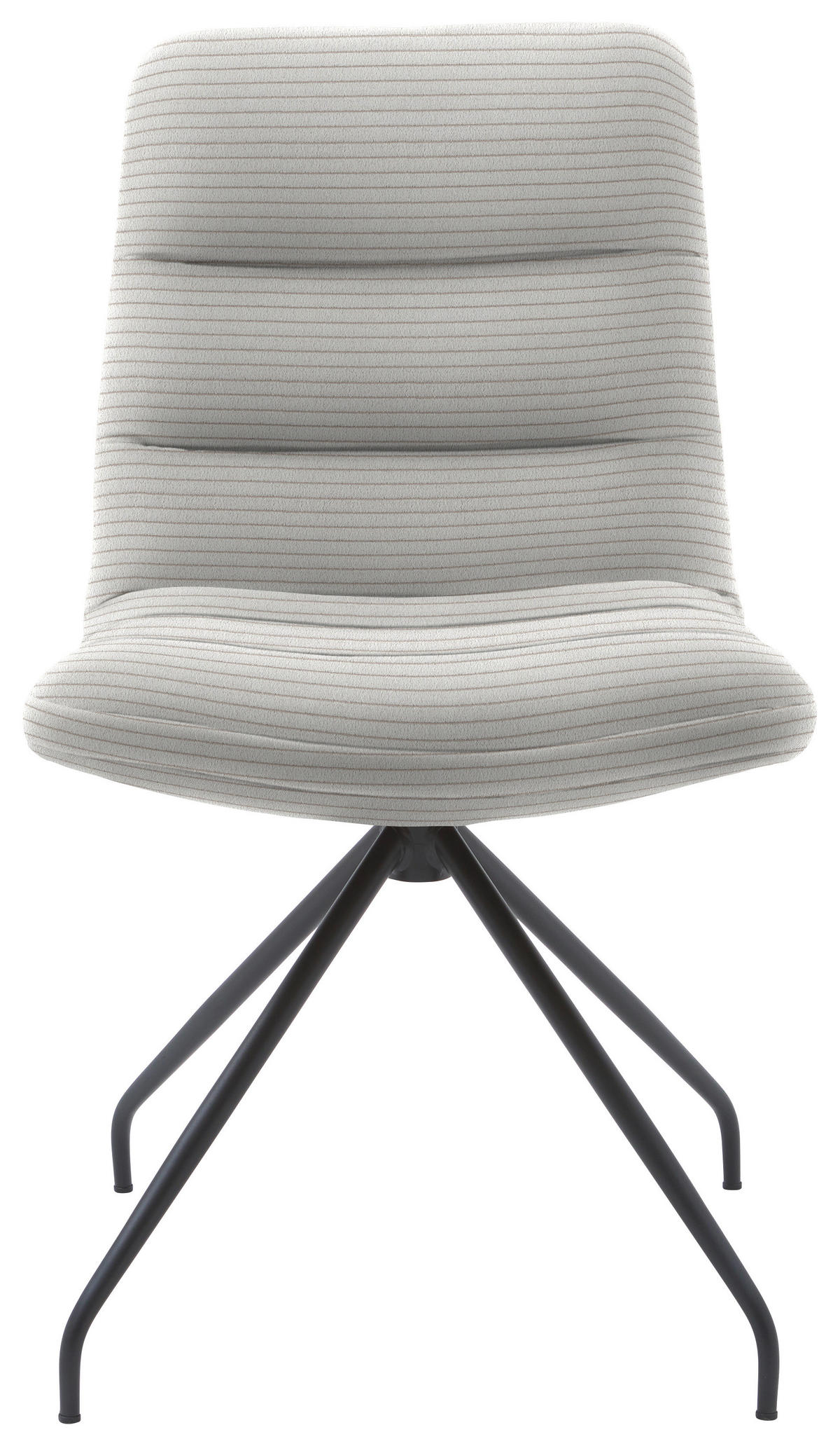 STUHL  in Cord Textil  - Greige/Schwarz, Design, Textil/Metall (52/88/66cm) - Dieter Knoll