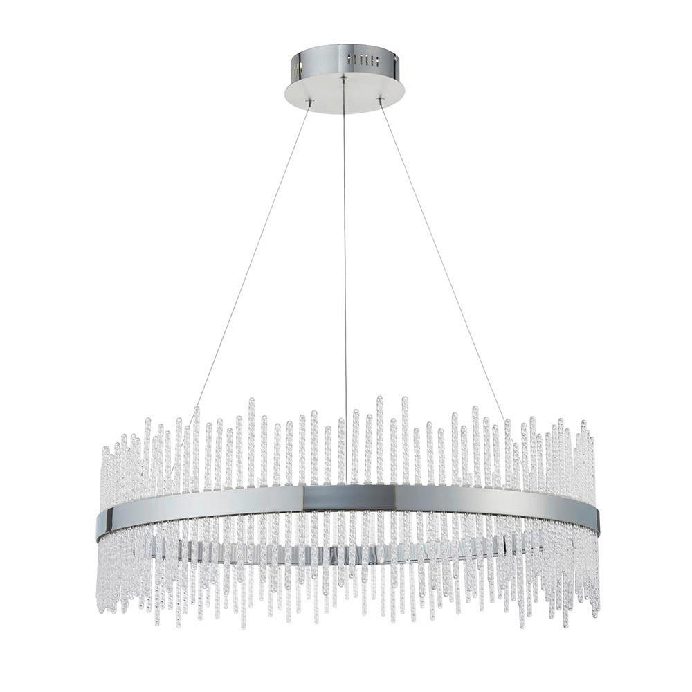 PENDELLEUCHTE Endon Adriel 70/35-163 cm   - Chromfarben, KONVENTIONELL, Metall (70/35-163cm) - ENDON