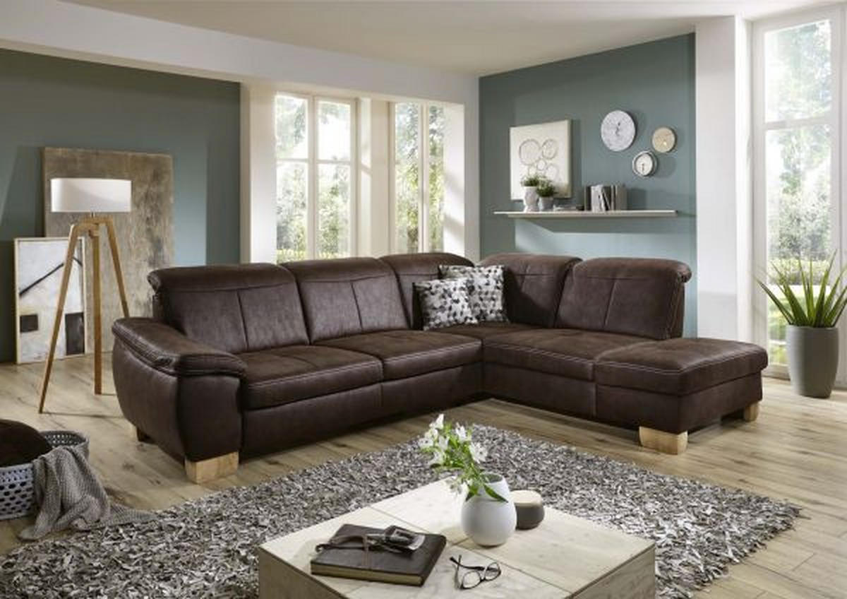 UGAONA GARNITURA braon  - boja hrasta/braon, Lajfstajl, tekstil (301/243cm) - Beldomo Comfort