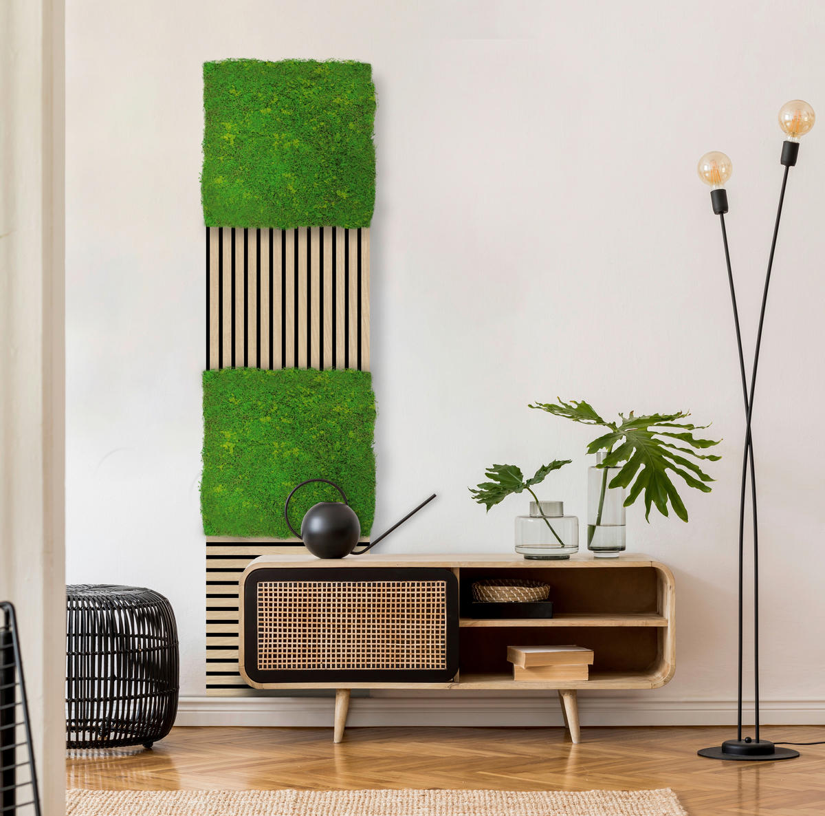 AKUSTIKPANEEL Modular Wall System Design Moos 52/52/3,2 cm  - Hellgrün, KONVENTIONELL, Kunststoff (52/52/3,2cm) - Jangal