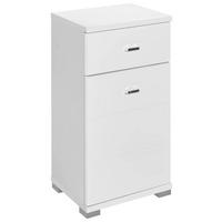 ALSÓSZEKRÉNY 38/73/30 cm  - ezüst/fehér, Basics, műanyag/faalapú anyag (38/73/30cm) - Xora