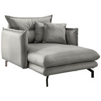 XXL-SESSEL - Schwarz/Grau, MODERN, Textil/Metall (111/101/167cm) - Livetastic