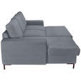 ECKSOFA Dunkelgrau Cord  - Dunkelgrau/Schwarz, KONVENTIONELL, Textil/Metall (150/240cm) - Carryhome