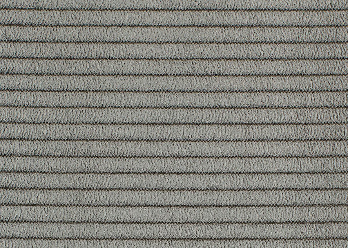 ECKSOFA Grau Cord  - Schwarz/Grau, Design, Textil/Metall (261/214cm) - Beldomo Style