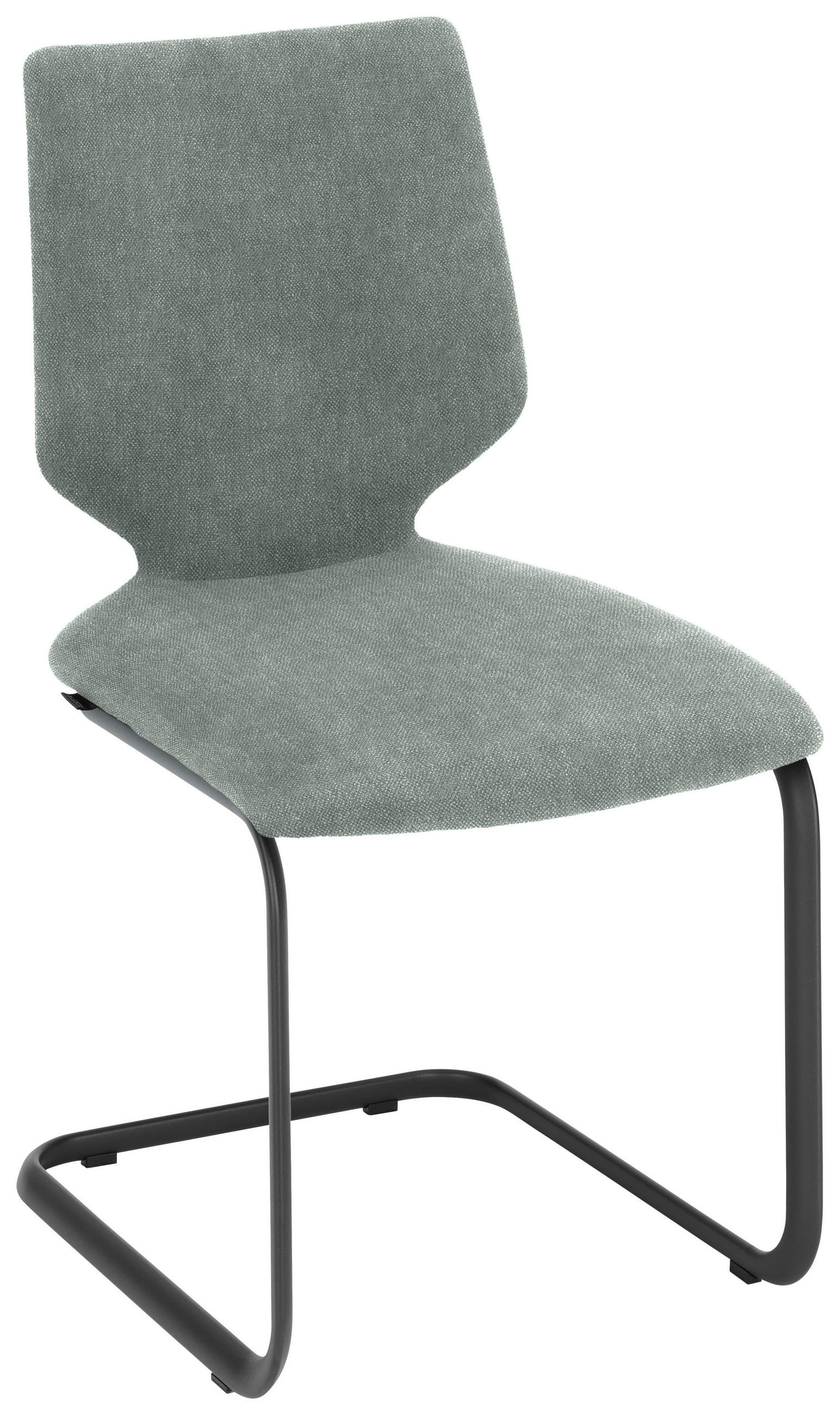 SCHWINGSTUHL  in Stahl Struktur  - Anthrazit/Hellblau, Design, Textil/Metall (50/91/61cm) - Venjakob