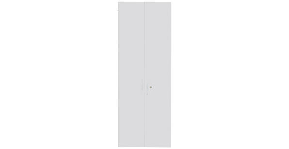 TÜR - Silberfarben/Weiß, KONVENTIONELL, Holzwerkstoff/Metall (75,6/207cm) - Voleo