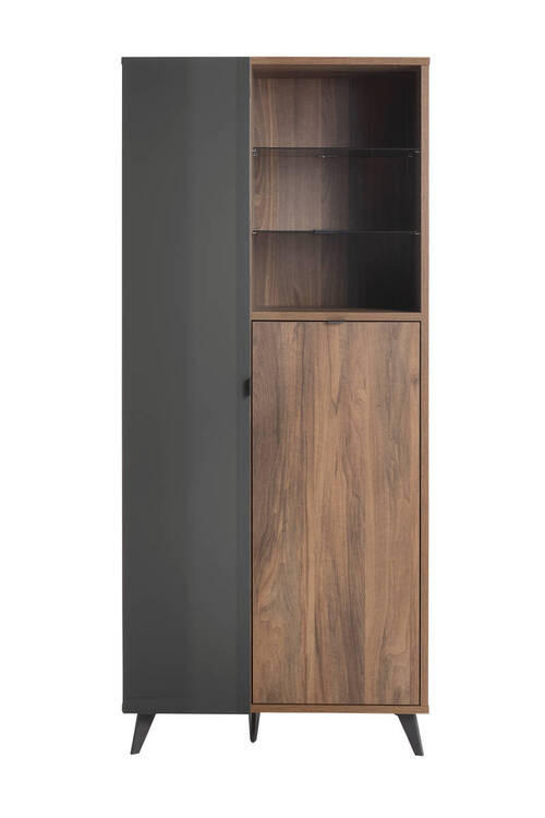 VITRINA, delno masivno  - Design, leseni material (83,1/42,9/190cm) - Carryhome