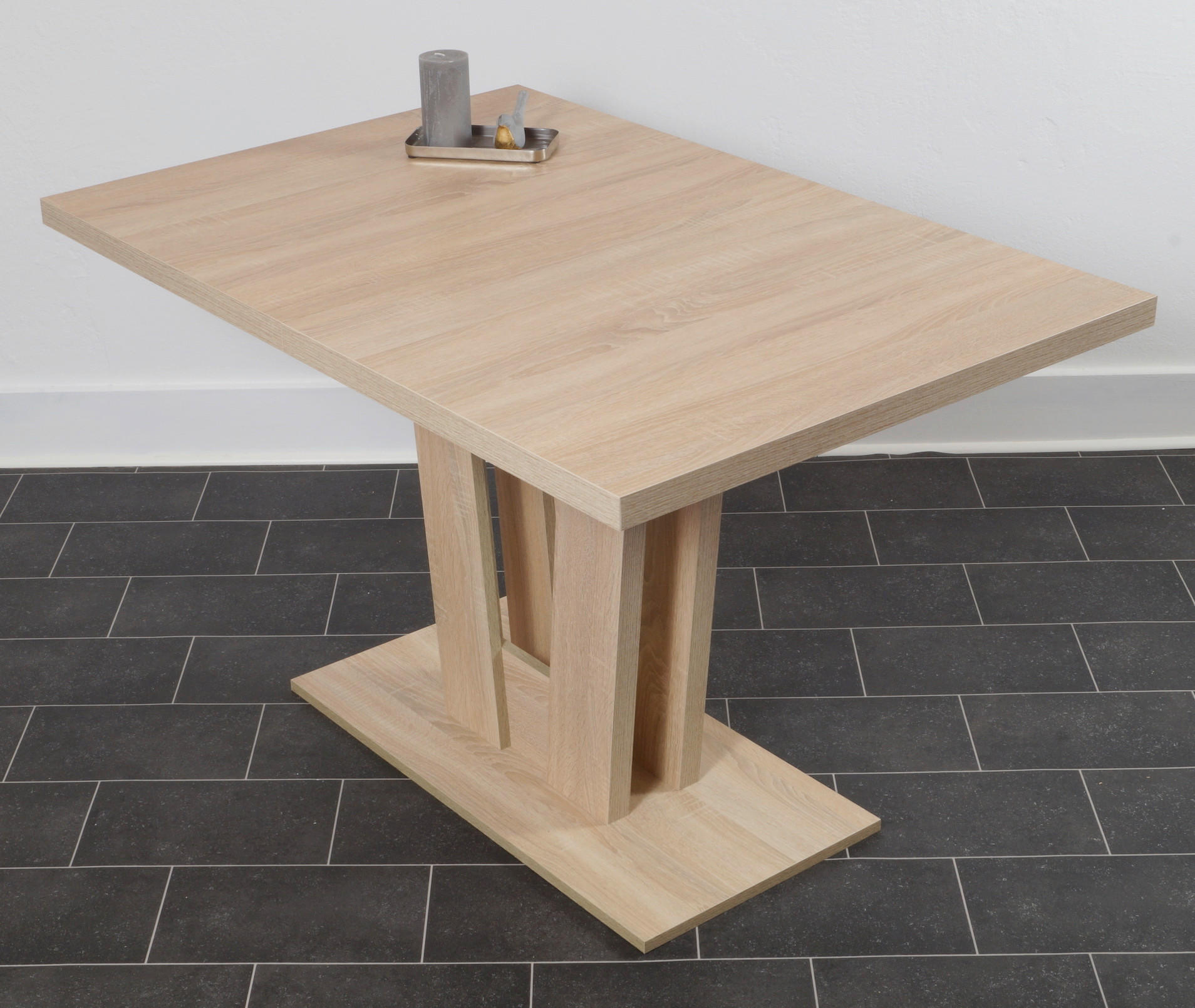 ESSTISCH Sonoma Eiche rechteckig  ausziehbar  - Sonoma Eiche, KONVENTIONELL, Holzwerkstoff (120/80/76cm) - MID.YOU
