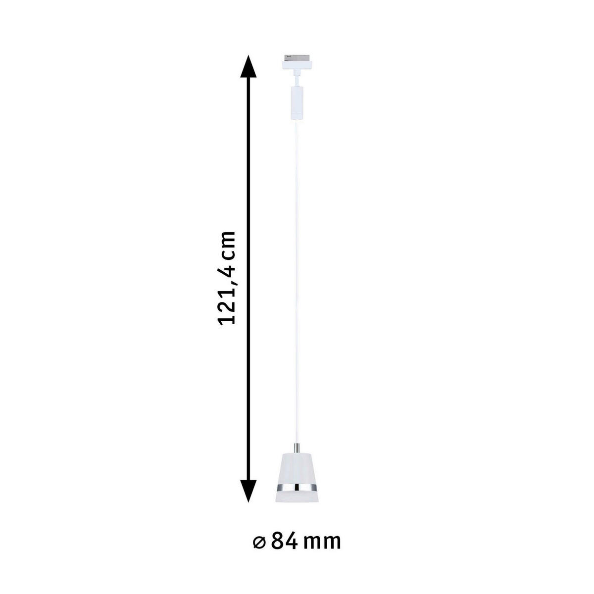 SCHIENENSYSTEM-HÄNGELEUCHTE URail Pendel Cover 8,4/121,4 cm   - Basics (8,4/121,4cm) - Paulmann