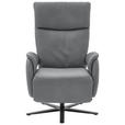 RELAXSESSEL in Textil Grau  - Schwarz/Grau, Design, Textil/Metall (70/117/85cm) - Dieter Knoll