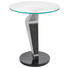 BEISTELLTISCH in Schwarz, Silberfarben - Silberfarben/Schwarz, Design, Glas/Holzwerkstoff (45,7/54,6cm) - Xora BEISTELLTISCH in Schwarz, Silberfarben - Silberfarben/Schwarz, Design, Glas/Holzwerkstoff (45,7/54,6cm) - Xora