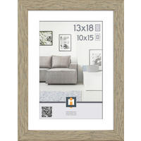 RÁM NA OBRAZY, 1 foto 13 cm x 18 cm - farba duba, Basics, plast (15/20/2,5cm)