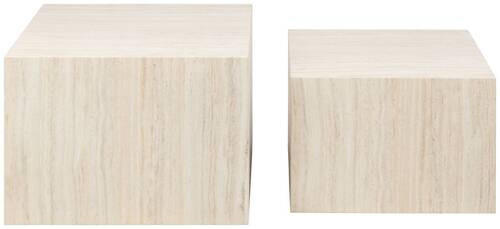COUCHTISCHSET quadratisch Beige  - Beige, Design, Papier/Holzwerkstoff (58/50/40/33/58/50cm) - MID.YOU