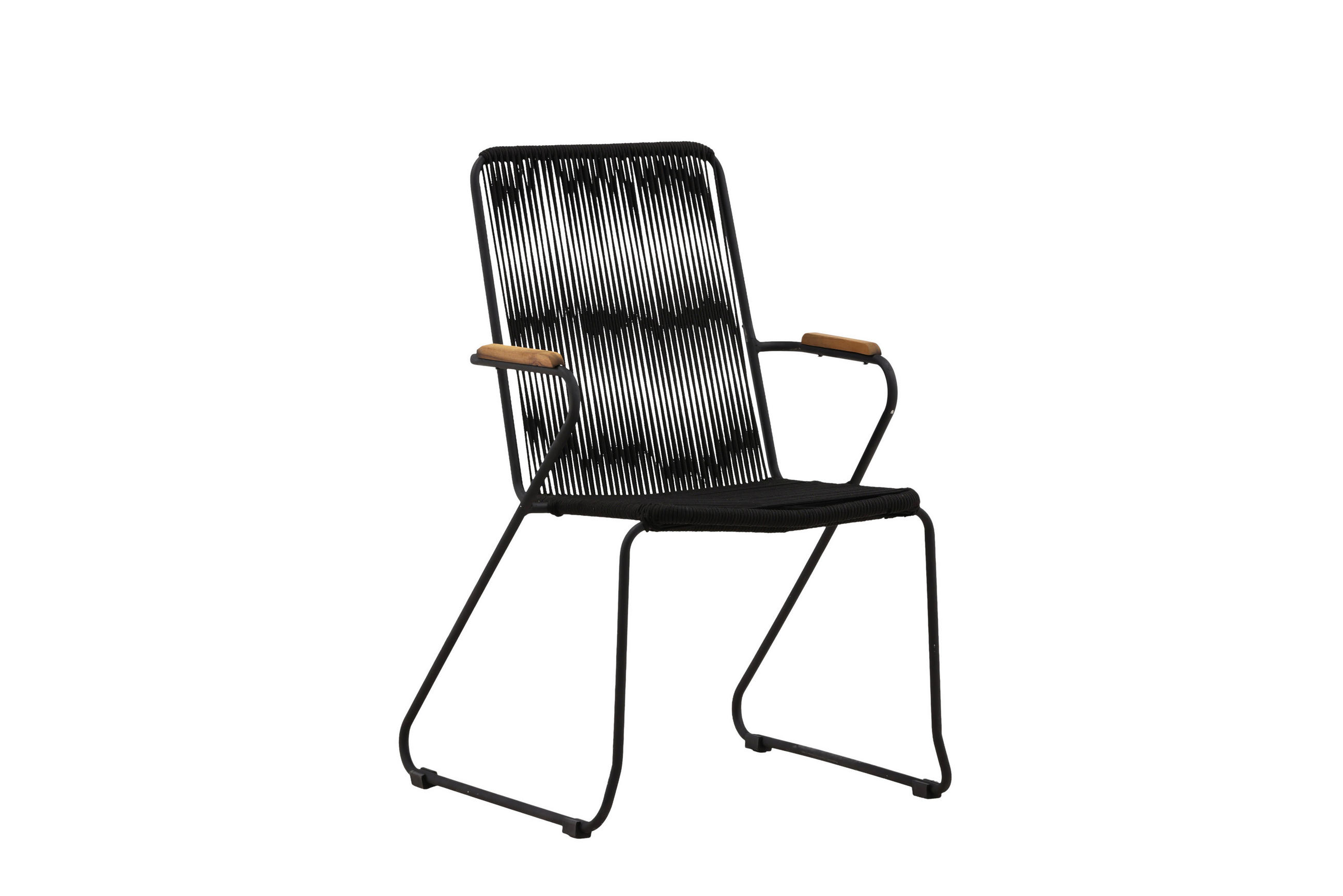 Gardenson Gartensessel Schwarz 55x82x51 cm